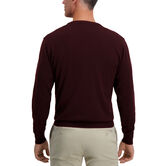 V-Neck Basic Sweater, Dark Red view# 2