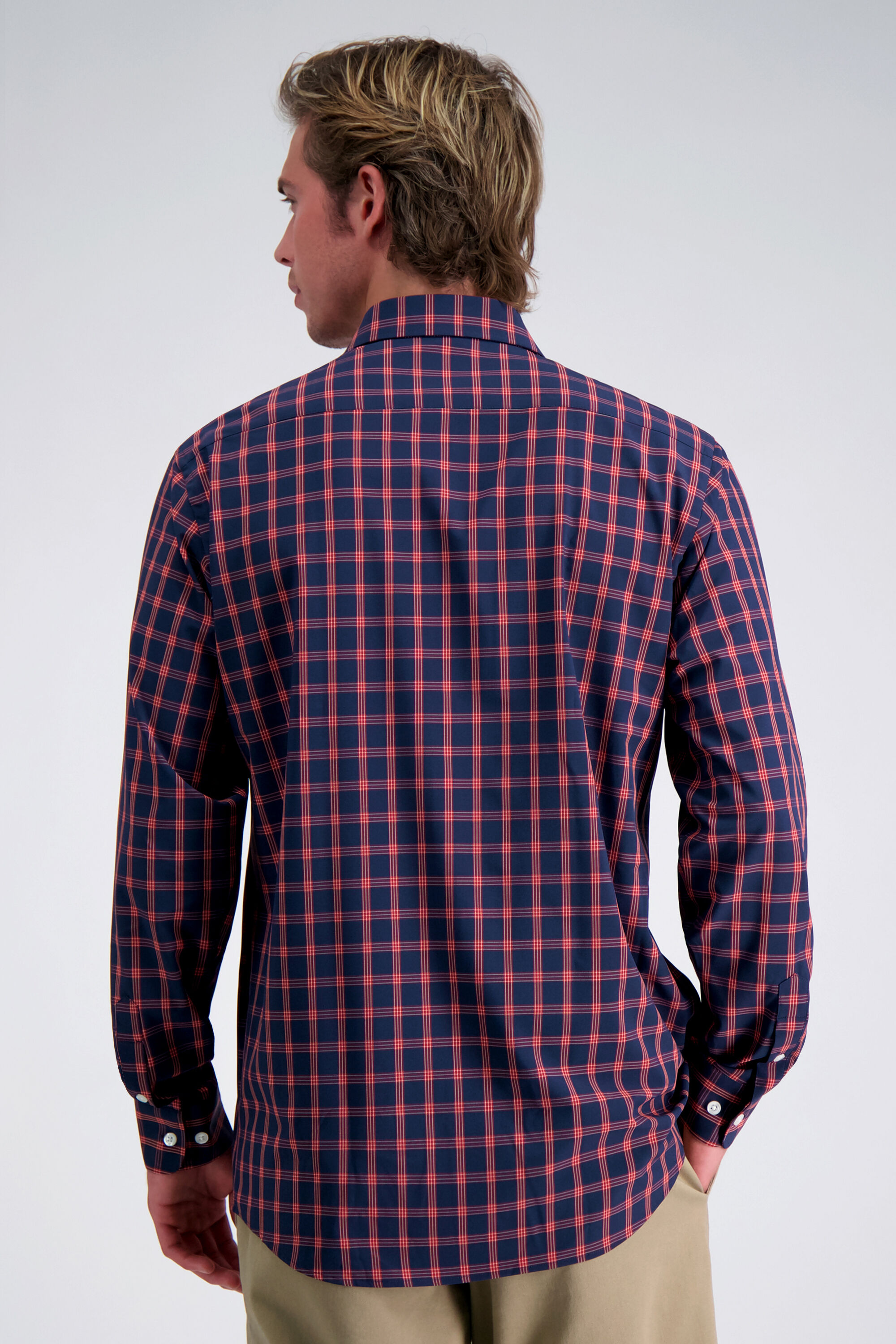 Navy and red plaid dress online