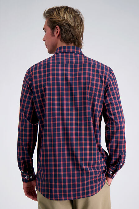 Smart Wash&trade; Dress Shirt - Navy Plaid,  view# 2