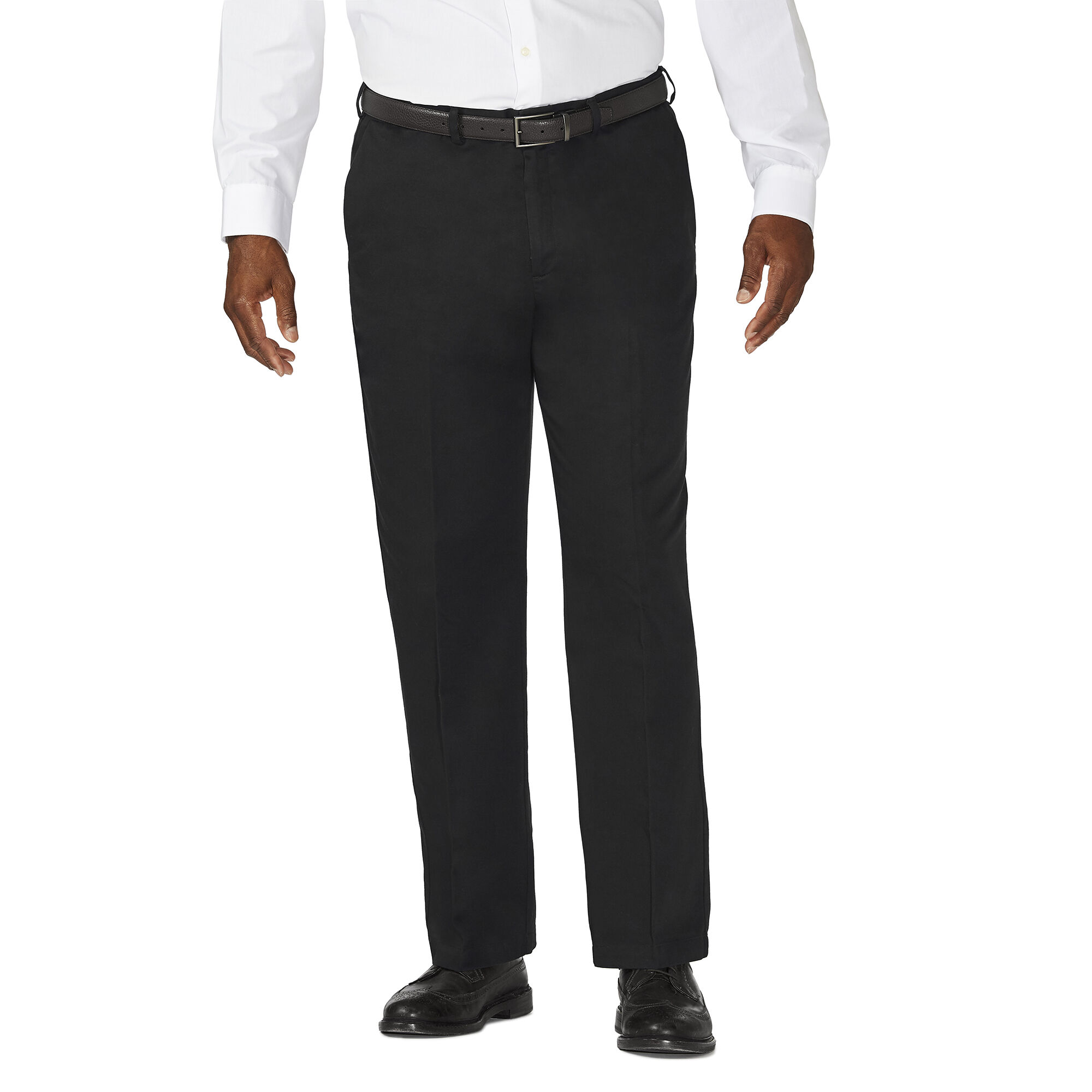 Haggar Big & Tall Work To Weekend Khaki Black / Charcoal (41714957522 Clothing Pants) photo