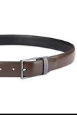 32mm Reversible Dress Belt, Dark Brown view# 4