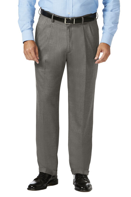 Big &amp; Tall J.M. Haggar Dress Pant - Sharkskin, Med Grey view# 1