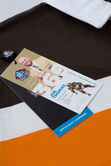 Pro Football Hall of Fame X Haggar - Vintage Wash Rugby Polo,  Brown #369 view# 5