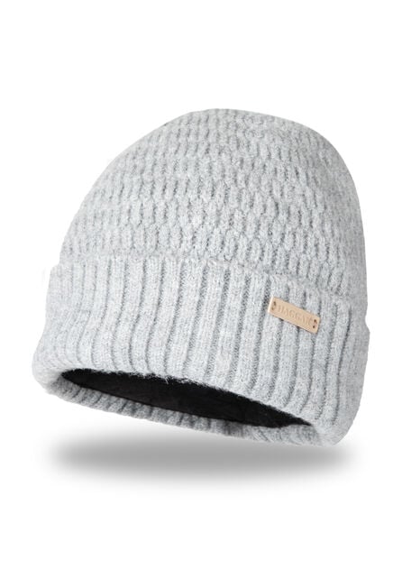 Heathered Micro Cable Crown Beanie, Graphite