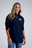 Pro Football Hall of Fame X Haggar &ndash; Long Sleeve Ribbed Quarter Zip,  Navy view# 2