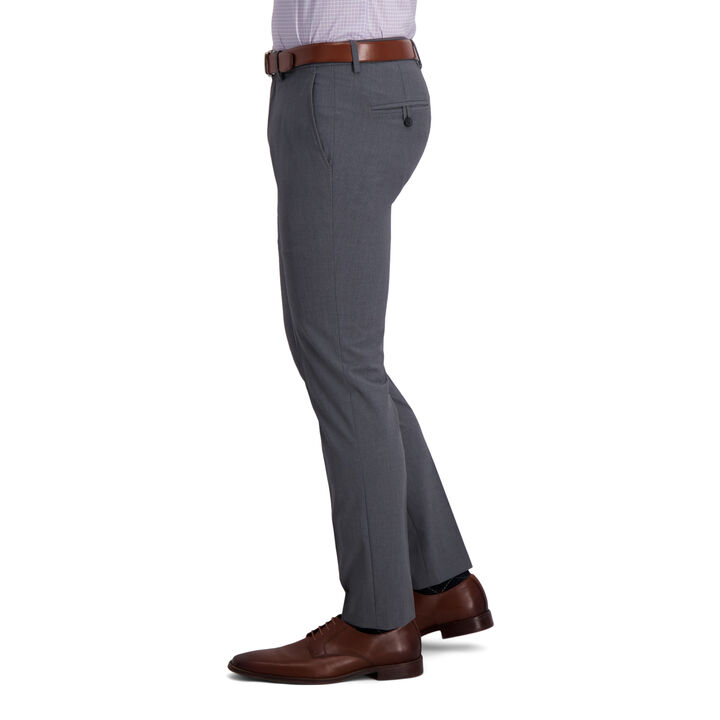 J.M. Haggar 4-Way Stretch Suit Pant - Plain Weave, Heather Grey view# 2