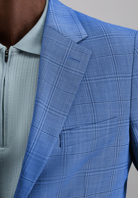 J.M. Haggar&trade; Plaid Windowpane Sport Coat, Lt Stonewash