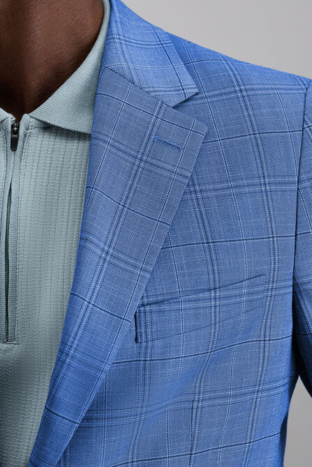 J.M. Haggar&trade; Plaid Windowpane Sport Coat, Lt Stonewash view# 2