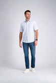 Pique Button Down Shirt, White view# 3