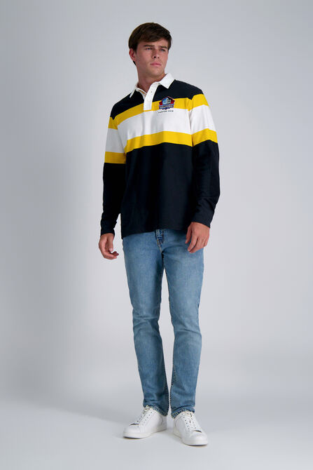 Pro Football Hall of Fame X Haggar - Vintage Wash Rugby Polo,  Golden Yellow #145 view# 5