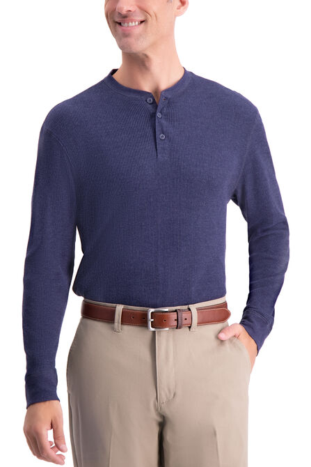 Thermal Henley, Navy Htr view# 1
