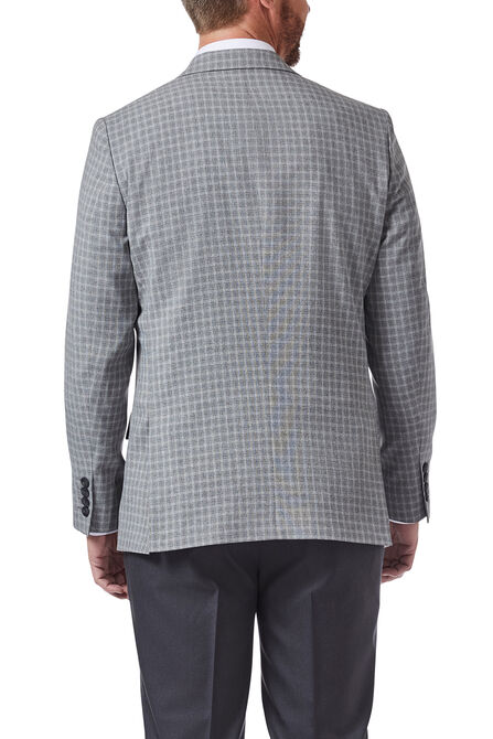 Small Grid Sport Coat, Heather Grey view# 3