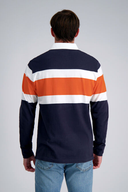 Pro Football Hall of Fame X Haggar - Vintage Wash Rugby Polo,  Mood Indigo #193 view# 3