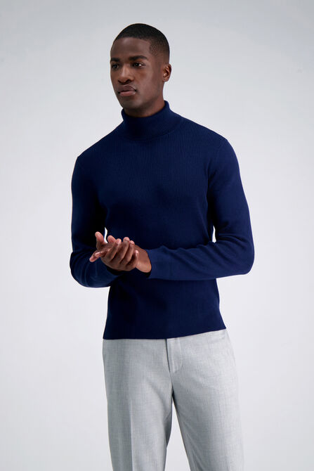 Long Sleeve Turtleneck Sweater, Glacier Blue view# 1