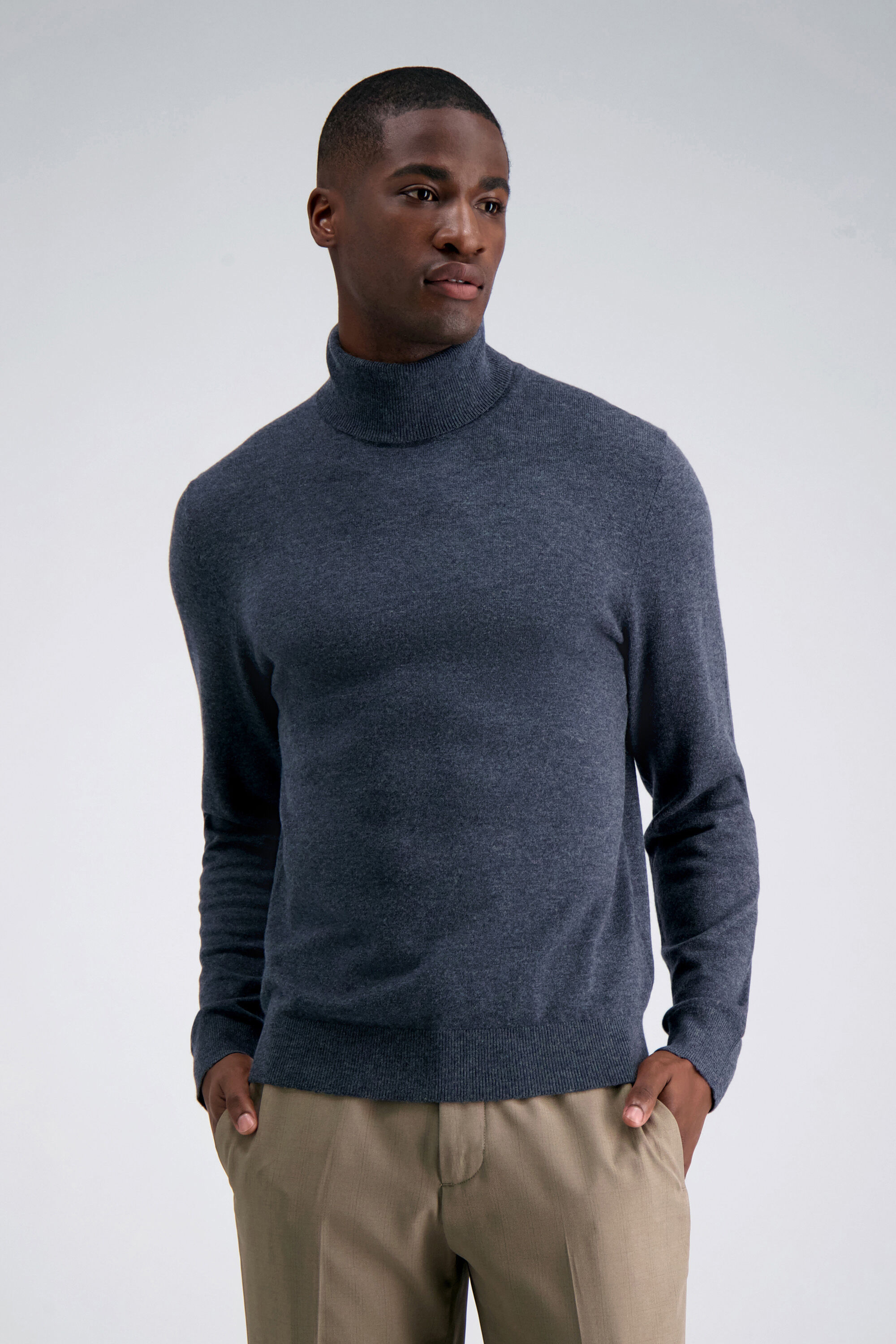 Mens Sweaters Knit Turtleneck Cardigan Sweaters for Men