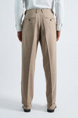 Premium Comfort Tonal Plaid Dress Pant, Taupe view# 4