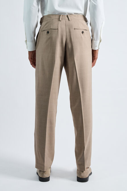 Premium Comfort Tonal Plaid Dress Pant, Taupe view# 4