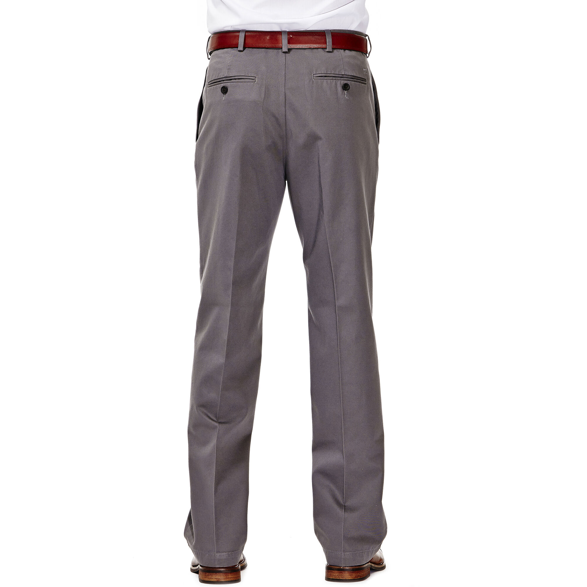 Work to Weekend Khaki Classic Fit Pleated No Iron Haggar