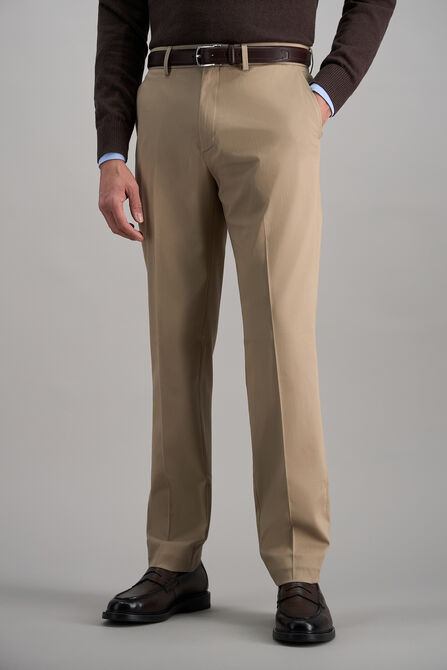 Premium No Iron Khaki Pant, Khaki view# 1