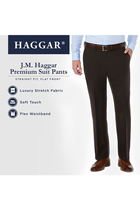J.M. Haggar Premium Stretch Suit Pant, Black view# 4