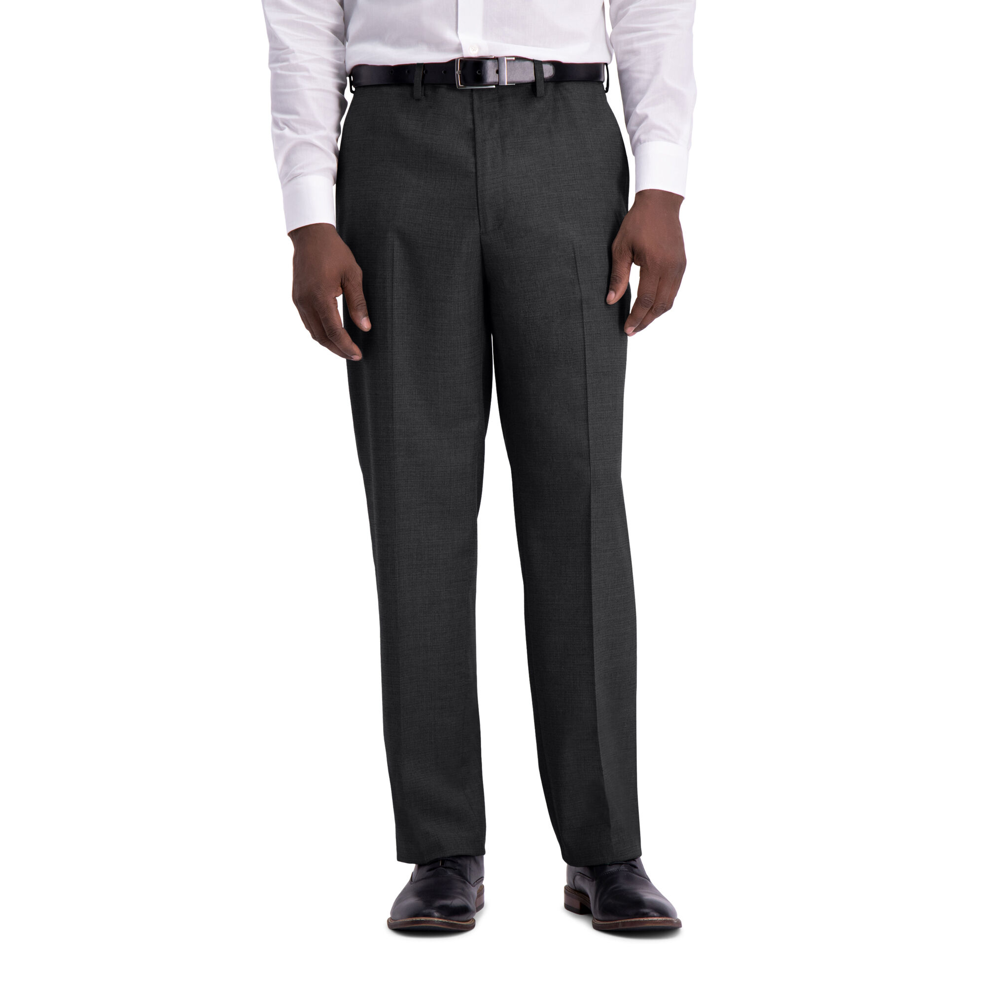 J.M. Haggar Texture Weave Suit Pant Charcoal Htr (HY00314 Clothing Pants) photo