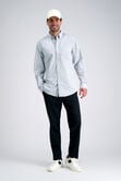 Long Sleeve Poplin Shirt, Light Grey view# 3
