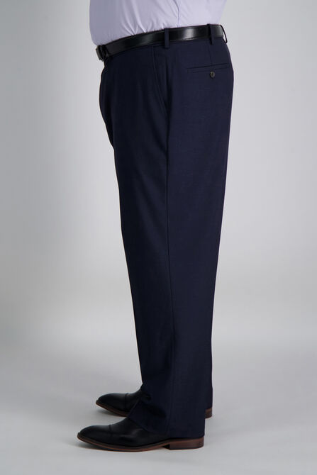 Big &amp; Tall J.M. Haggar Dress Pant - Sharkskin, Dark Navy view# 3