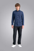 Long Sleeve Floral Pique Shirt,  view# 3