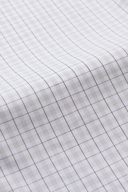 Premium Comfort Performance Cotton Dress Shirt - Grey Plaid,  view# 6
