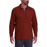 Quarter Zip Rib Knit Sweater,  Rusted Orange view# 1