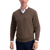 V-Neck Sweater, Dark Brown view# 1