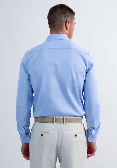 Premium Comfort Dress Shirt - Blue Herringbone , Blue