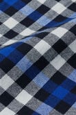 Long Sleeve Flannel Plaid Shirt, BLUE view# 5