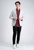 Smart Wash&trade; Dress Shirt - Dark Red Plaid, Heather Burgundy view# 3