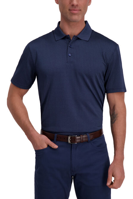 The Active Series&trade; Diamond Textured Polo, Admiral Blue view# 1