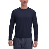 Heavyweight Long Sleeve Crewneck Tee, Dark Navy view# 1