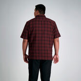 Big &amp; Tall Microfiber Plaid Shirt, Windsor WIne view# 2