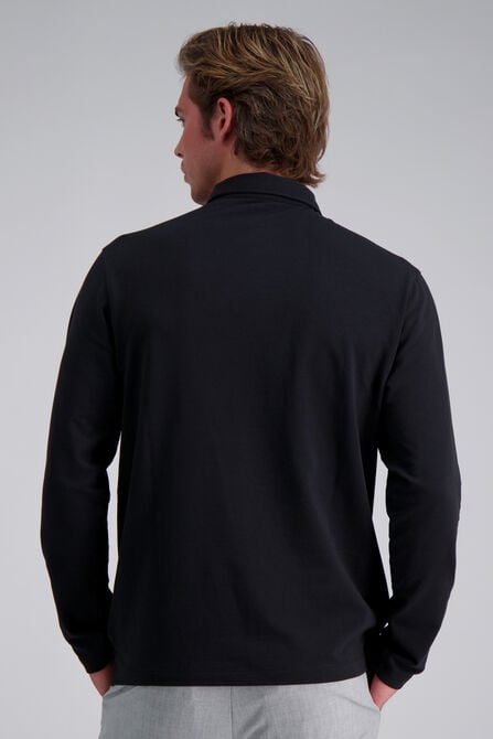 French Terry Polo Shirt, Black view# 2