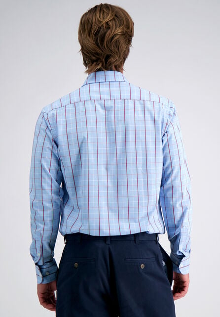 Smart Wash&trade; Dress Shirt - Light Blue Check, Sky