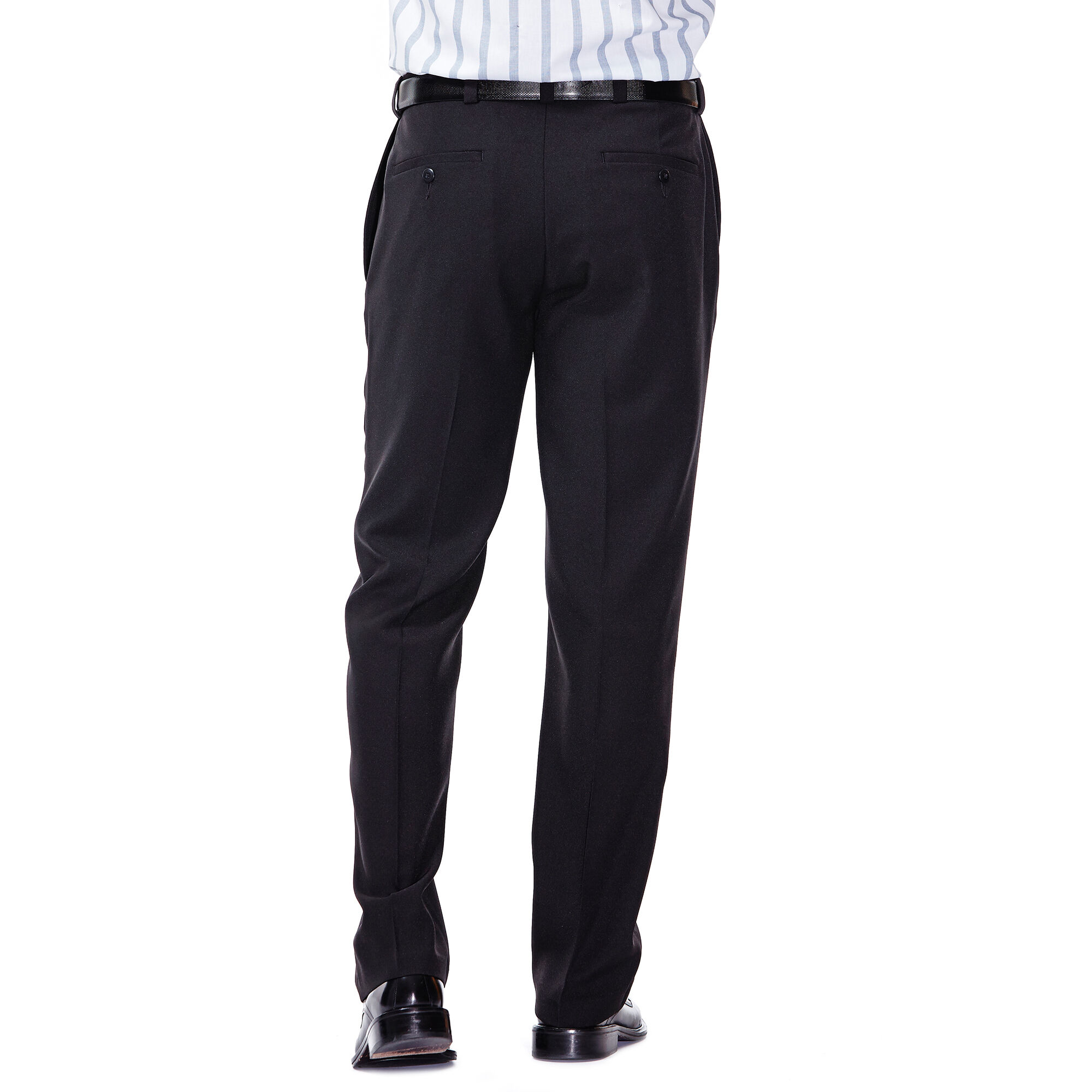 eCLo Stria Dress Pant Classic Fit Flat Front No Iron Haggar