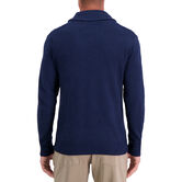 Aran Cable Shawl Button Cardigan, Navy view# 2