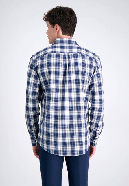 Long Sleeve Brushed Cotton Plaid Shirt , Turquoise / Aqua