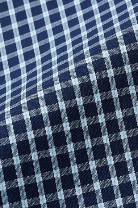 Premium Comfort Dress Shirt - Navy Check, Navy view# 5