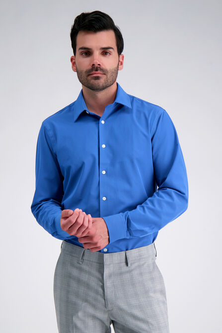 Smart Wash&trade; Dress Shirt - Blue Solid,  view# 1