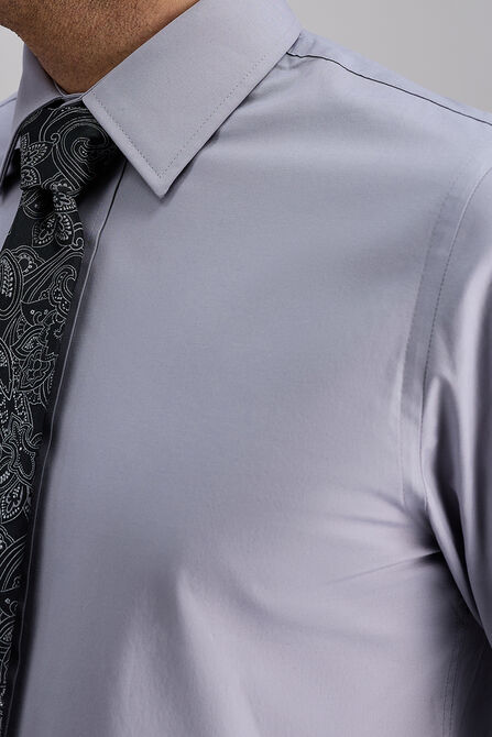 Premium Comfort Dress Shirt - Light Grey, Light Grey view# 5
