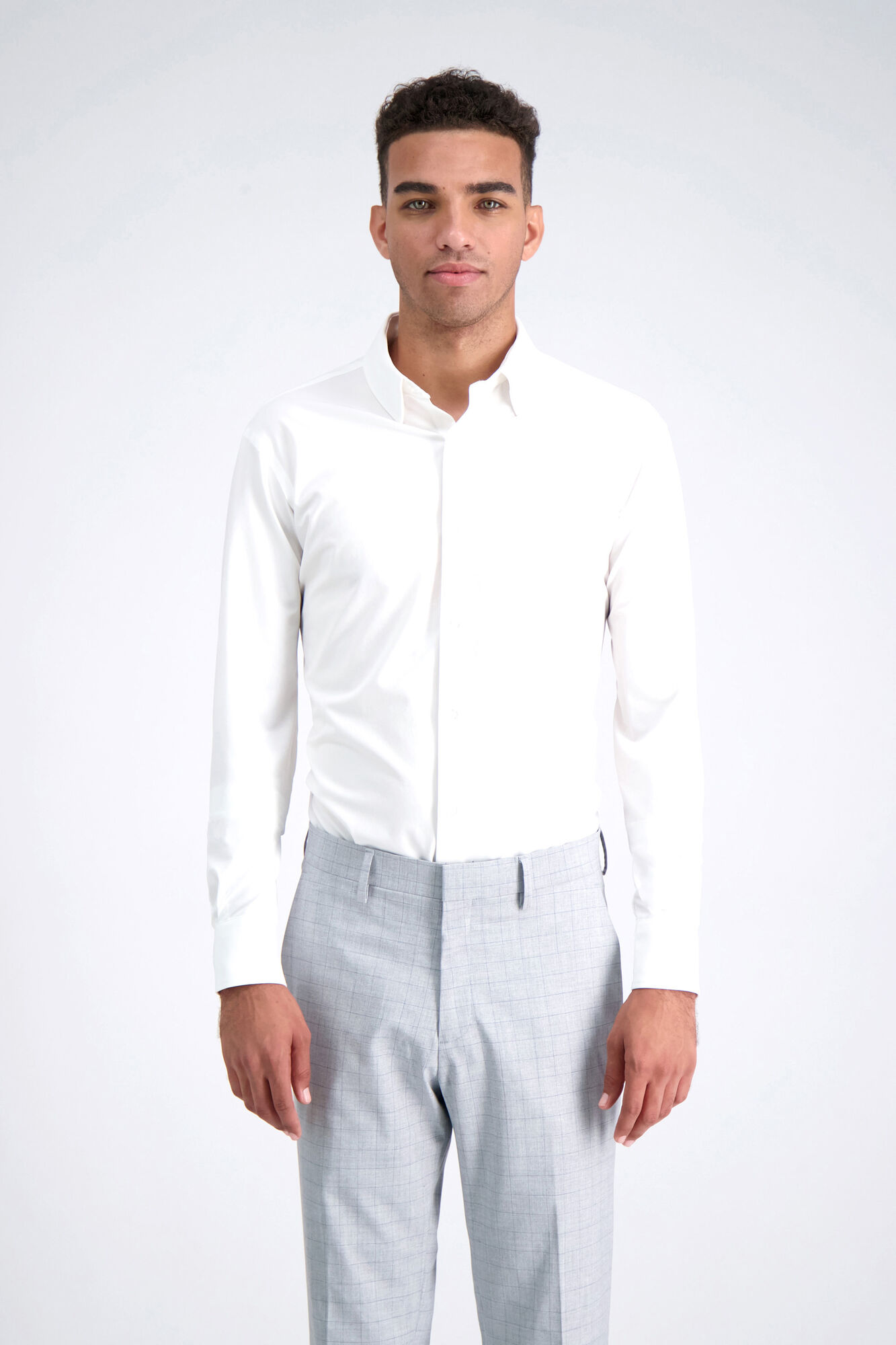 Haggar Smart Wash Dress Shirt - White White (HAT026HL501 Clothing Shirts & Tops) photo