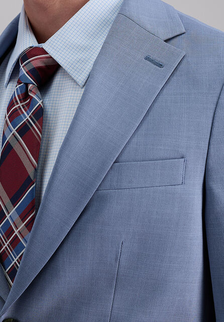 Smart Wash&reg; Tonal Plaid Suit Jacket, Chambray