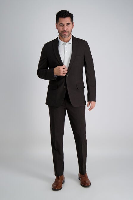 J.M. Haggar Premium Stretch Suit Jacket, Chocolate view# 1