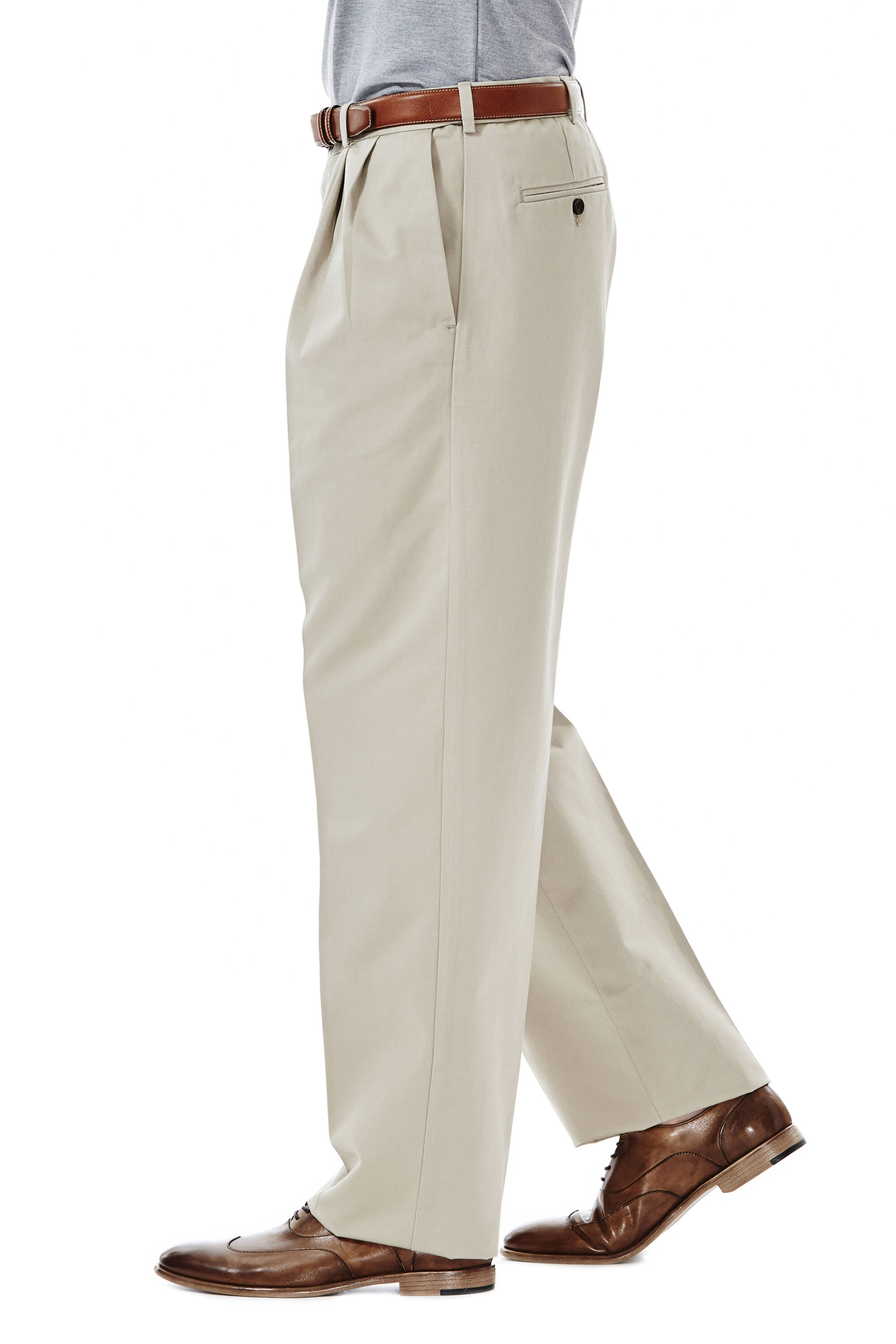 Work to Weekend Khaki | Classic Fit, Pleated, No Iron | Haggar.com