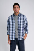 Long Sleeve Plaid Button Down Shirt, Navy view# 1